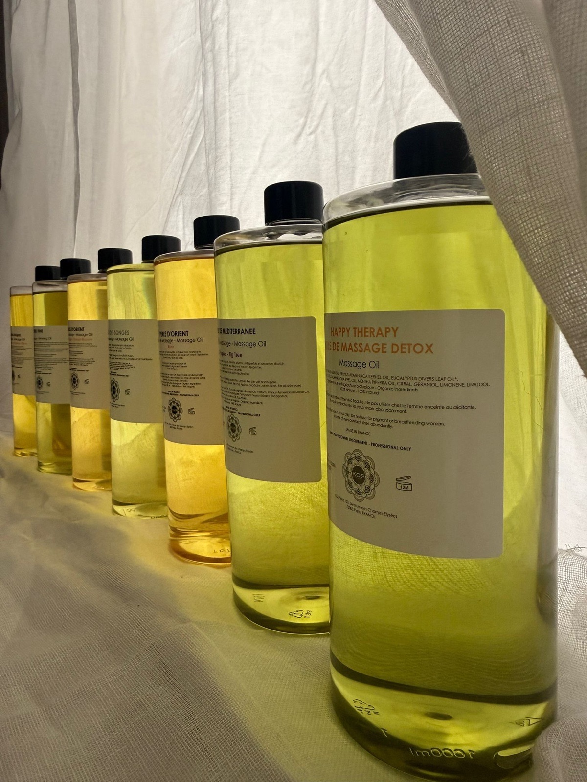 Huiles de massage naturelles et professionnelles - soins Ninon