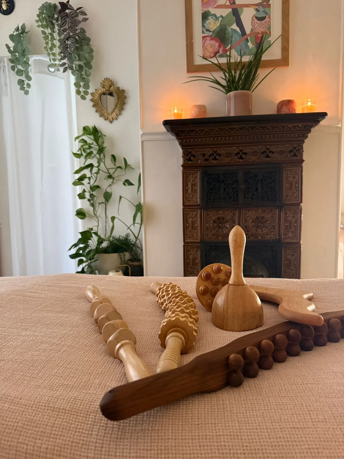 Outils de madérothérapie en bois pour drainage lymphatique Paris